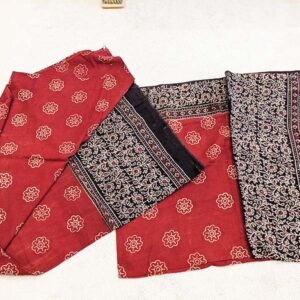 red natural dye fabric ajrak